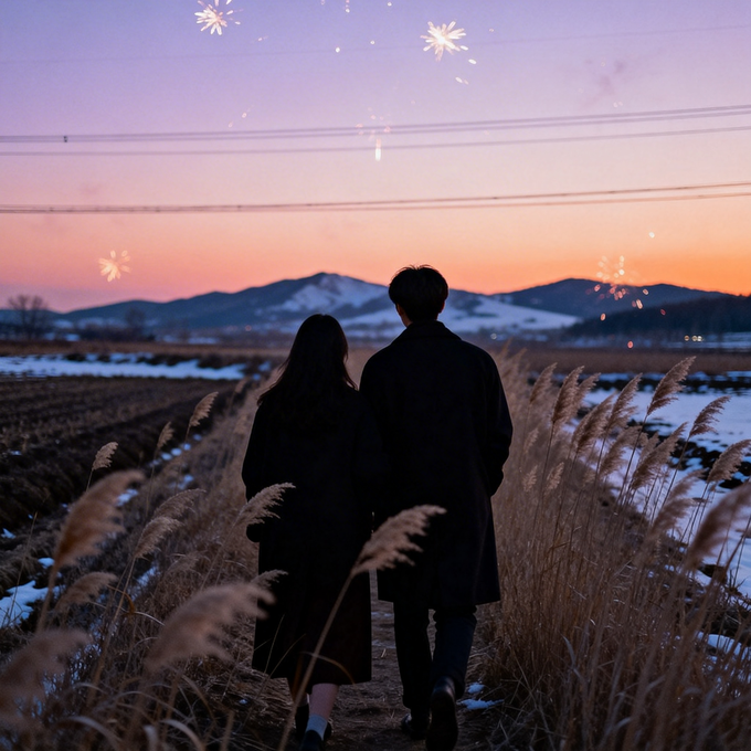 田埂晚风