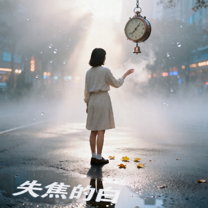 失焦的白