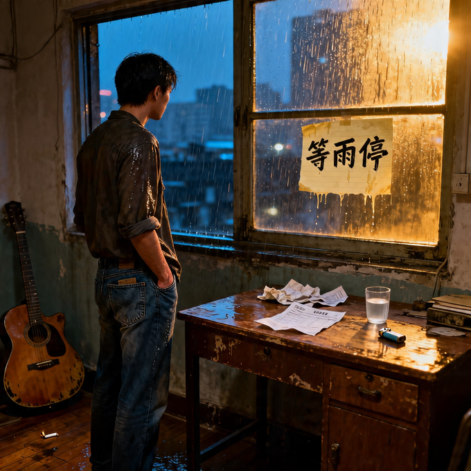 等雨停
